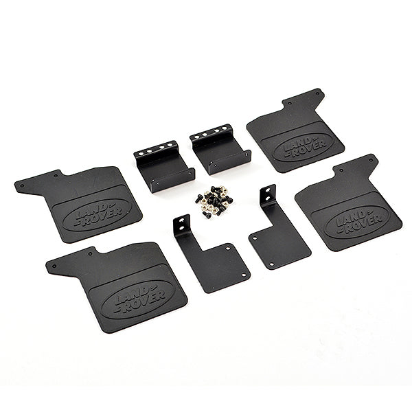 FASTRAX TRX-4 RUBBER MUDFLAPS &amp; ALLOY MOUNTS FOR DEFENDER