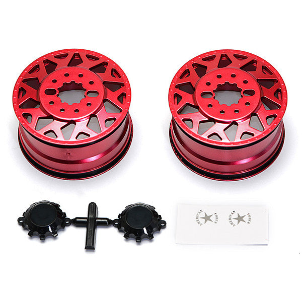 CEN RACING AMERICAN FORCE H01 CONTRA WHEEL (RED, W/ BLK CAP)