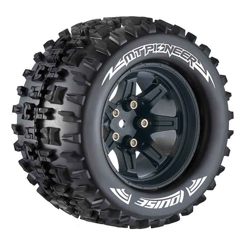 LOUISE RC MT-PIONEER 1/10 SOFT HEX 14MM BLACK ARRMA GRANITE