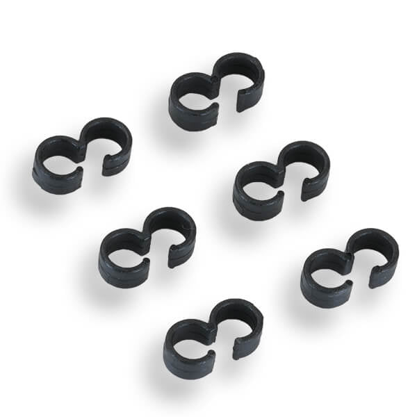 FASTRAX BLACK FUEL TUBE CLIPS (6)