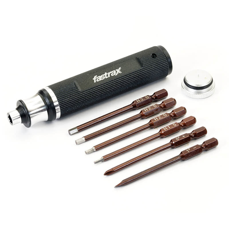 FASTRAX 6-PIECE CHANGEABLE HND TOOL 1.5/2.0/2.5/3.0mm/PH/FLAT