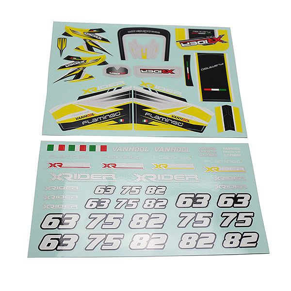 X-RIDER FLAMINGO STICKER YELLOW - Access Models