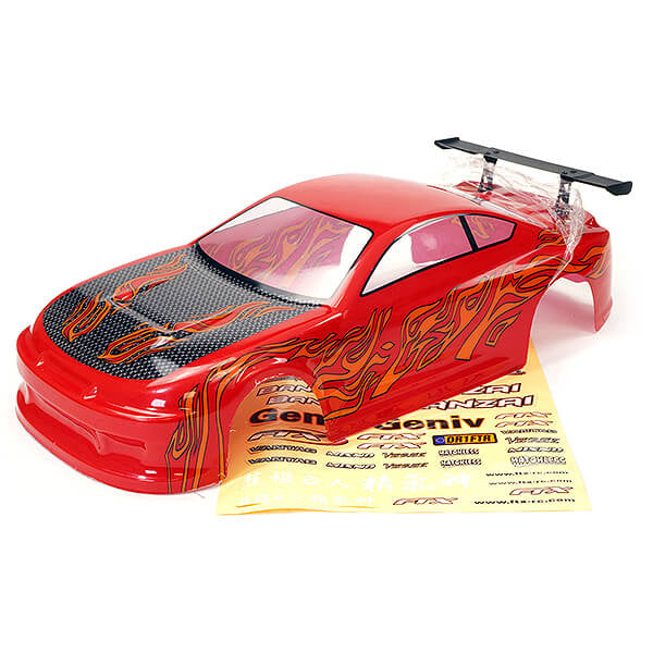 FTX BANZAI PRE-PAINTED BODY SHELL W/DECALS & WING - RED