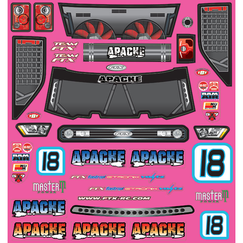 FTX Apache Body Decal Sheet Ftx10179