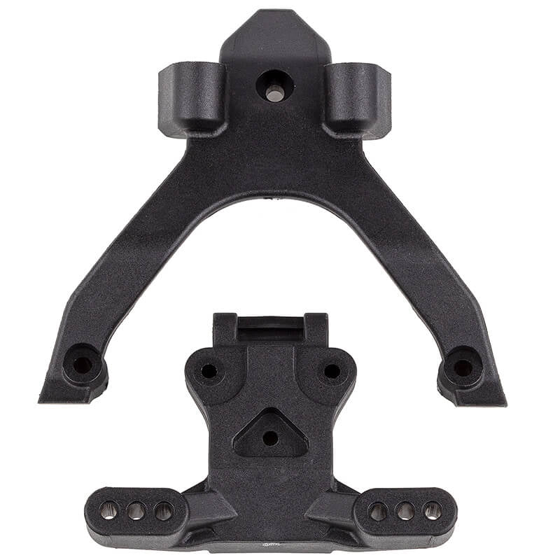 TEAM ASSOCIATED RC10B7 FT TOP PLATE &amp; BALLSTUD MOUNT, CARBON