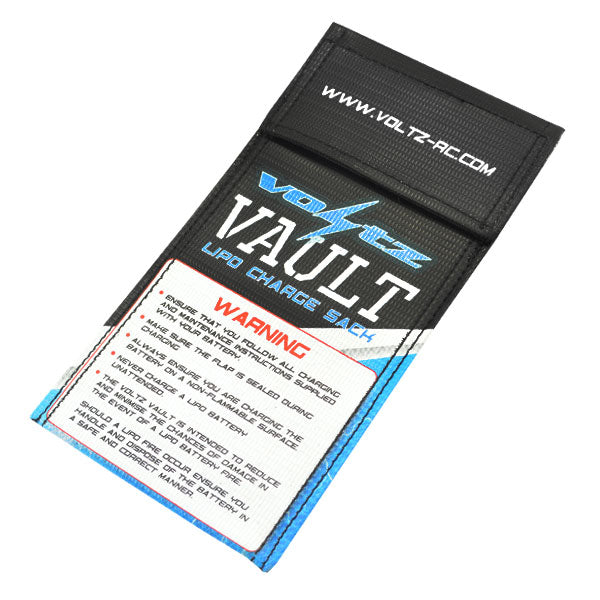 VOLTZ CHARGE VAULT LIPO SACK/BAG SMALL 10cm x 20cm