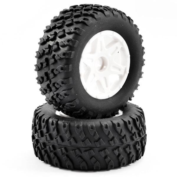 FTX COMET DESERT BUGGY FRONT MOUNTED TYRE &amp; WHEEL WHITE