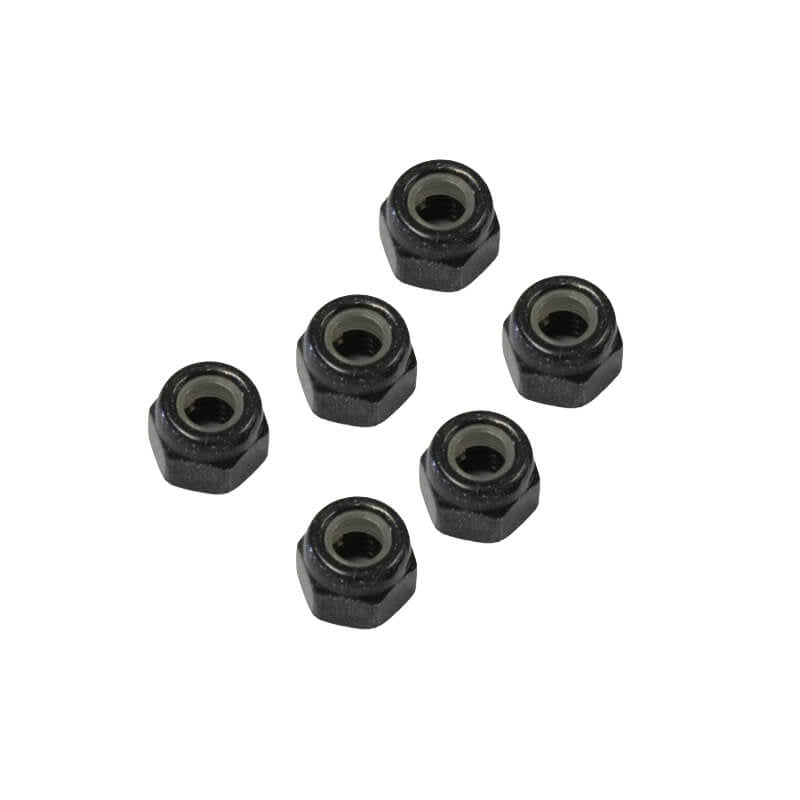 FTX NYLON NUT M4 (6PC) - BLACK