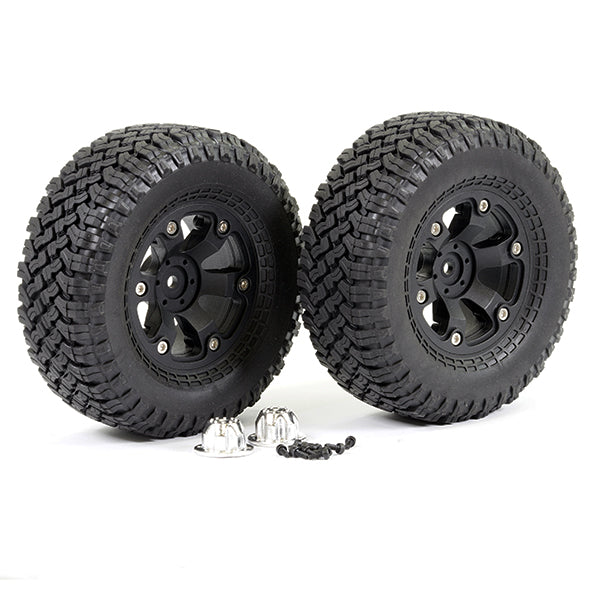 FTX OUTBACK 3 COMPLETE MOUNTED WHEEL &amp; TYRE (PR) 100mm