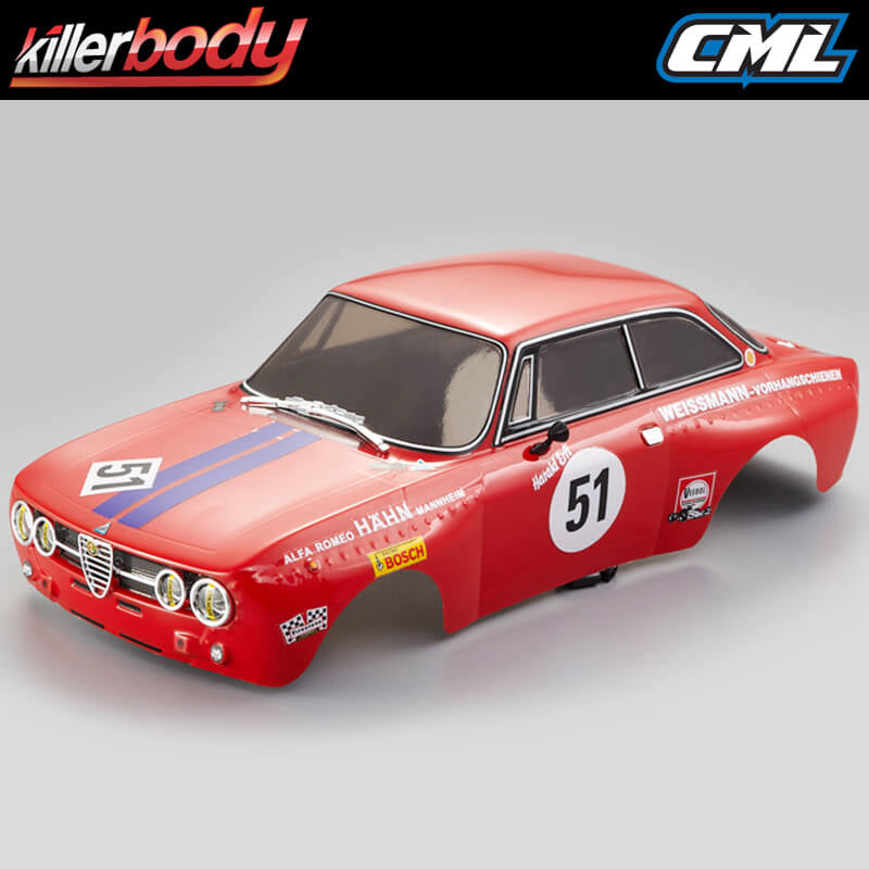 KILLERBODY ALFA ROMEO 2000 GTAM 190MM FINISHED BODY RED