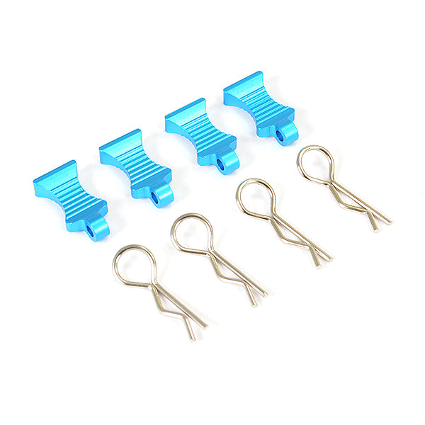 FASTRAX PRO ALUMINIUM EASYPULL TABS &amp; BODYCLIPS (4PC) - BLUE