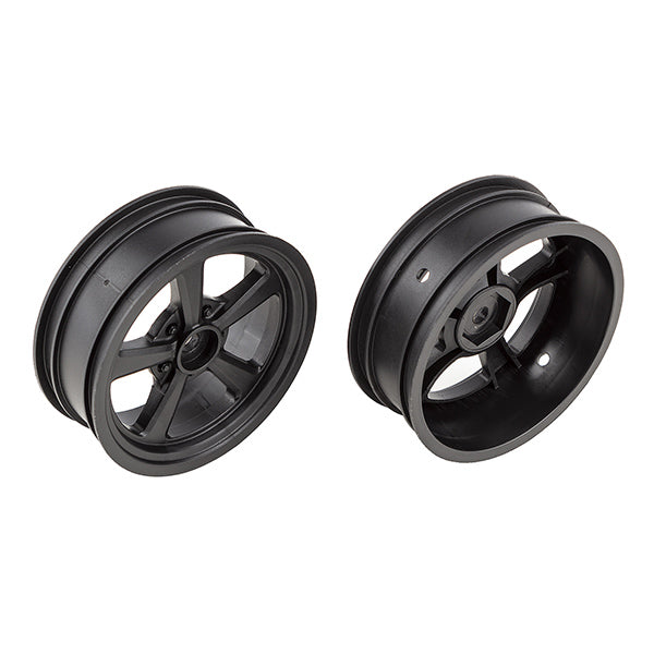 TEAM ASSOCIATED DR10 DRAG FRONT WHEELS BLACK