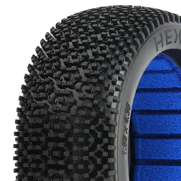 PROLINE &#39;HEX SHOT&#39; M3 SOFT 1/8 BUGGY TYRES W/CLOSED CELL