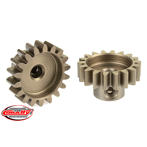 CORALLY 32 DP PINION SHORT HARDENED STEEL 18 TEETH SHAFT DIA. 3.17mm