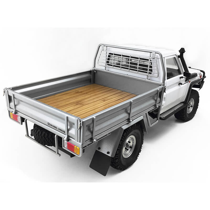 RC4WD KOBER REAR BED W/TYRE HOLDER & MUD FLAPS FOR RC4WD TF2 LWB TOYOTA LC70 (SILVER) VVV-C0460