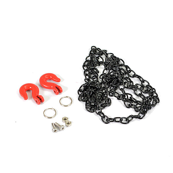 FASTRAX METAL HOOK &amp; BLACK STEEL CHAIN SET 800MM