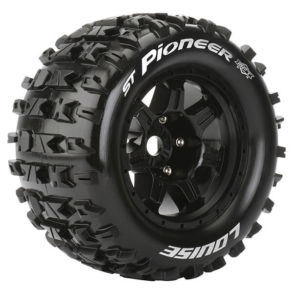 LOUISE RC ST-PIONEER 1/8 SPORT 1/2" OFFSET HEX 17MM BLACK CHROME-L-T3325BH