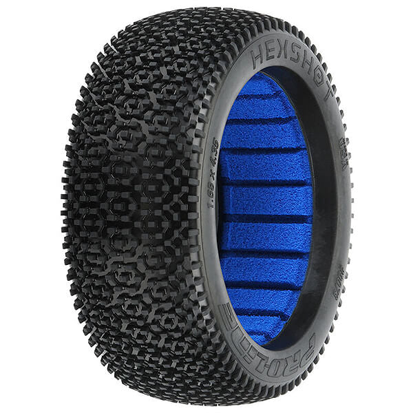 PROLINE &#39;HEX SHOT&#39; S4 SOFT 1/8 BUGGY TYRES W/CLOSED CELL