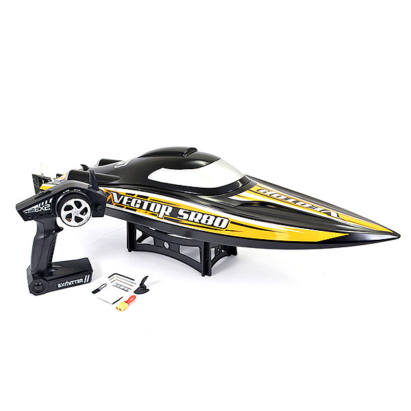 VOLANTEX VECTOR SR80 BRUSHLESS BOAT (NO BATT)- BLACK/ORANGE