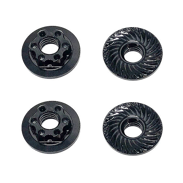 TEAM ASSOCIATED FT NUTS - M4 LOW PROFILE WHEEL NUTS BLACK