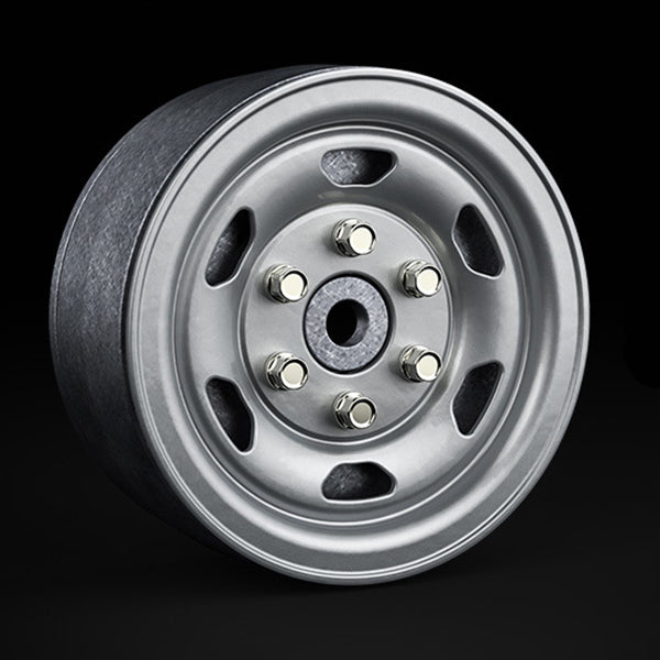 GMADE 1.9 SR05 BEADLOCK WHEELS (SEMIGLOSS SILVER) (2)