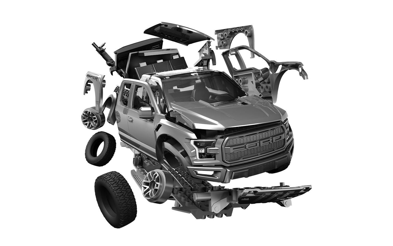 Airfix Quickbuild Ford F-150 Raptor - Grey J6053