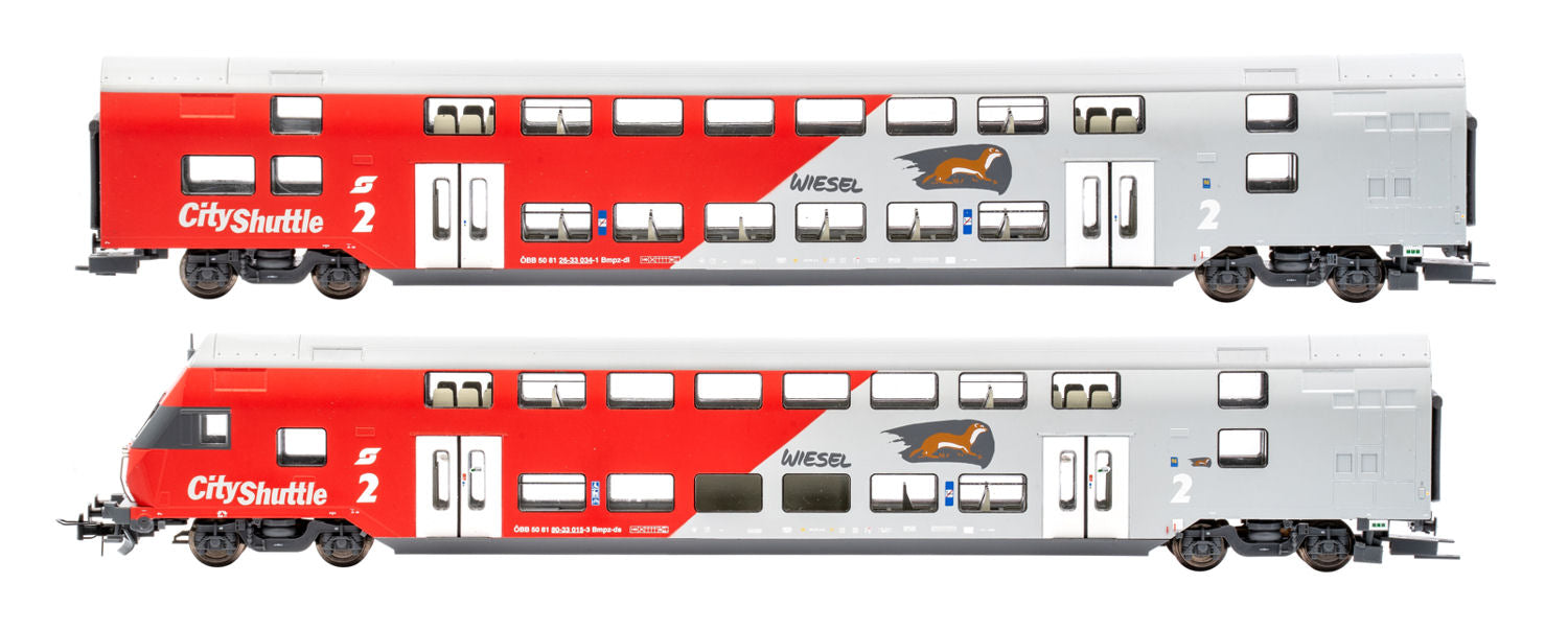 Jagerndorfer OBB Wiesel Bi-Level Coach Set (2) VI (~AC) JC16300