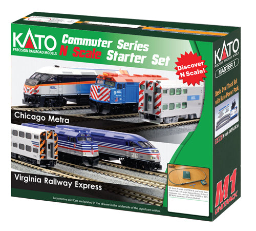 Kato (USA) Chicago Metra MP36PH Passenger Starter Set K106-0031