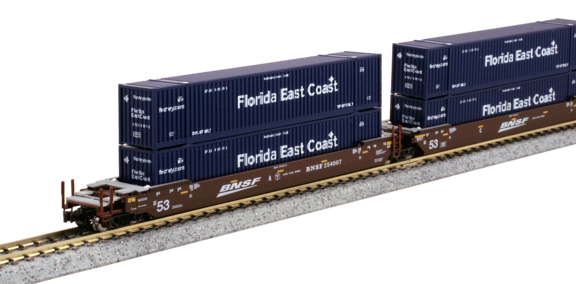 Kato (USA) Gunderson MAXI-IV 3 Unit Cars BNSF Swoosh Logo 254007 K106-6181