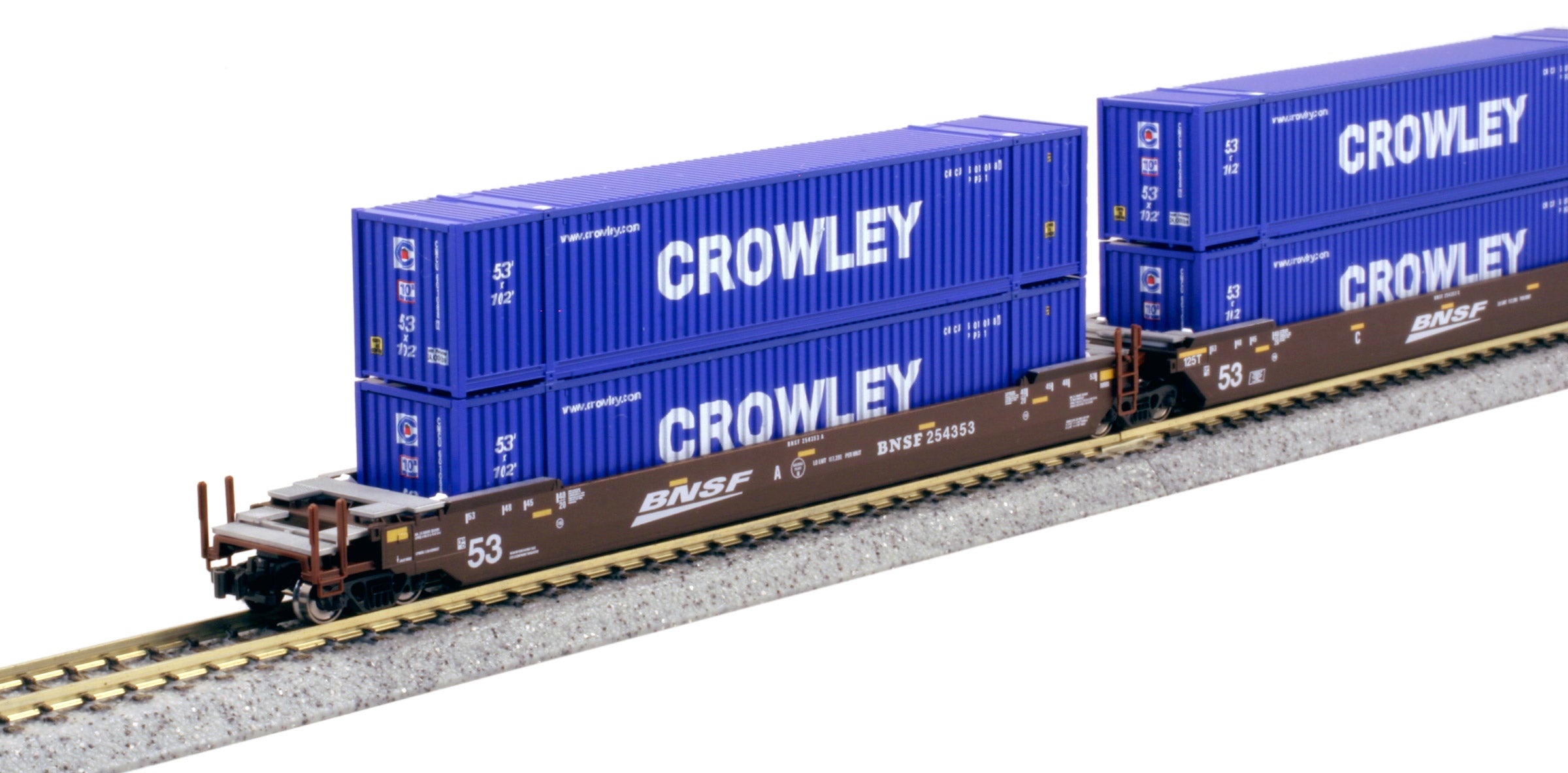 Kato (USA) Gunderson MAXI-IV 3 Unit Cars BNSF Swoosh Logo 254353 K106-6182