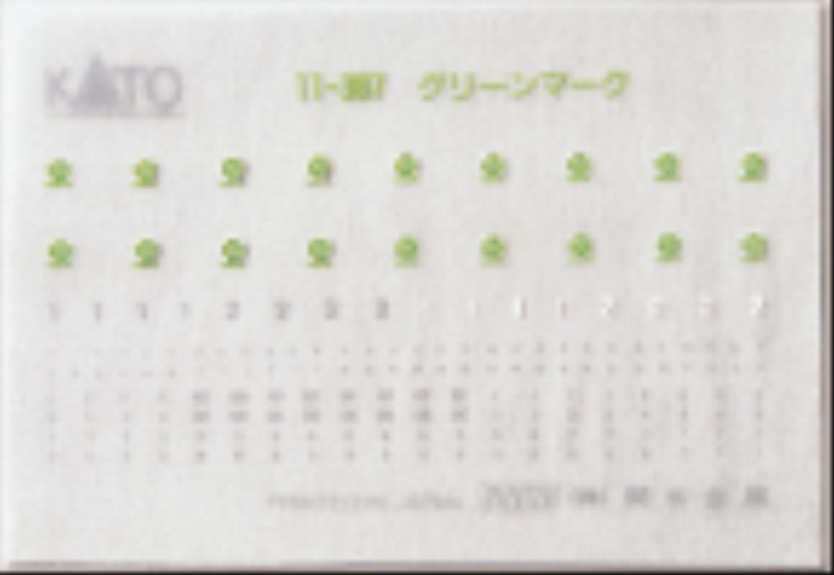 Kato (Japan) Mark Decal for Green Coach K11-387