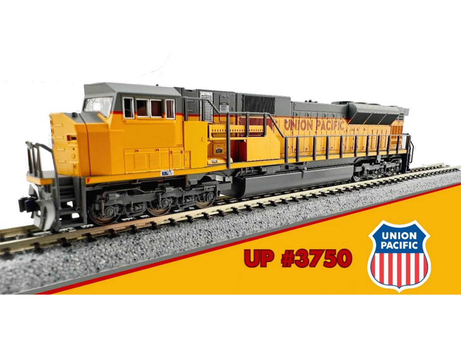 Kato (USA) EMD SG90/43MAC Union Pacific 3750 (DCC-Fitted) K176-5625-DCC