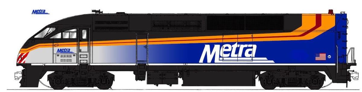 Kato (USA) MP36PH EMD Chicago Metra 424 (DCC-Fitted) K176-6124-DCC