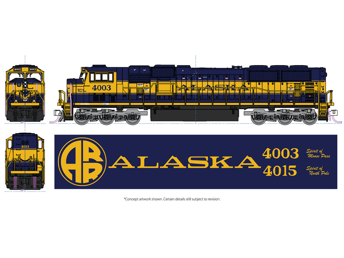 Kato (USA) EMD SD70MAC Alaska Railroad 100yrs 4328 K176-6412