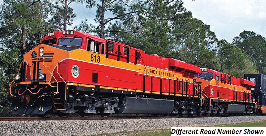 Kato (USA) GE ES44DC Gevo Loco Florida East Coast 801 (DCC-Sound) K176-8946-S