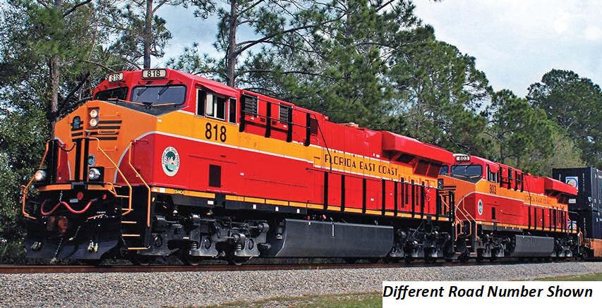 Kato (USA) GE ES44DC Gevo Loco Florida East Coast 805 (DCC-Fitted) K176-8947-DCC