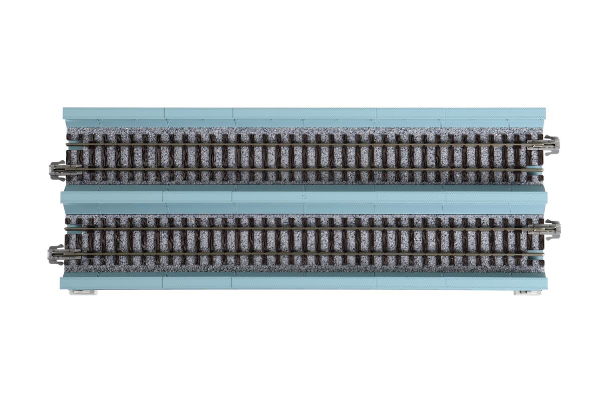 Kato (Unitrack) Unitrack (WS186T) Dual Straight Plate Girder Bridge Blue K20-455