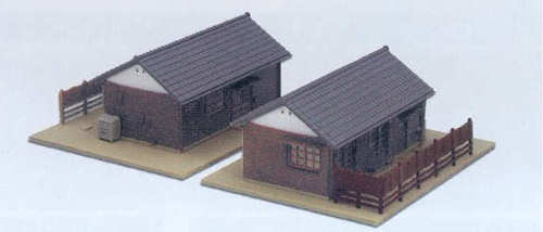 Kato (Unitrack) Railway Houses 2pcs (Pre-Built) K23-235