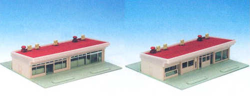 Kato (Unitrack) Diotown Station Mall Shops Red Roofs (Pre-Built) K23-408A