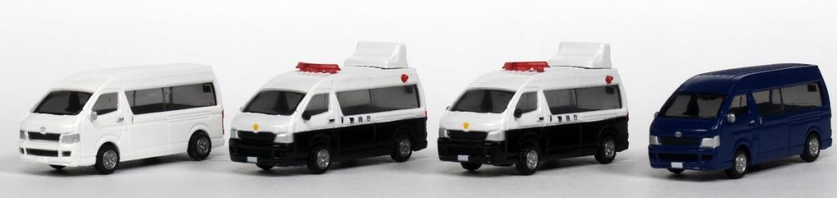 Kato (Japan) Toyota Hiace Super Long Police Vehicle Set (4) K23-651A