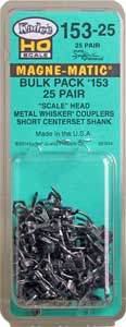 Kadee No.153 Scale Whisker Bulk Pack Magne-Matic Couplers (25pr) KDE153-25