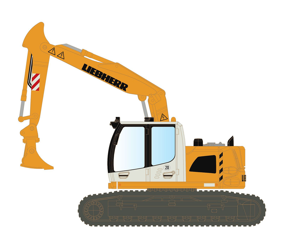 miNis Liebherr Compact Excavator with Shovel Attachment LKLC4267