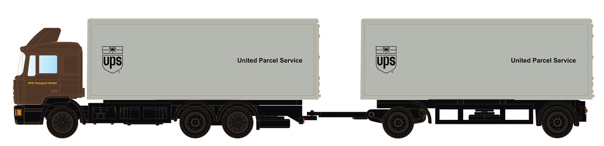 miNis MAN F90 3 Axle Double Trailer UPS LKLC4602