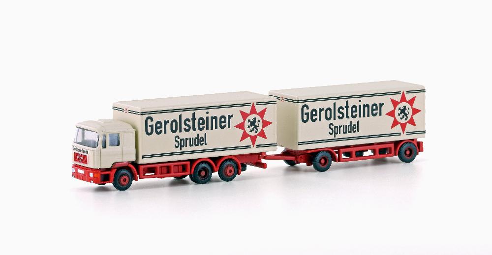 miNis MAN F90 3 Axle w/Trailer Gerolsteiner LKLC4604