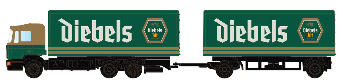 miNis MAN F90 3 Axle Double Trailer Diebels LKLC4606