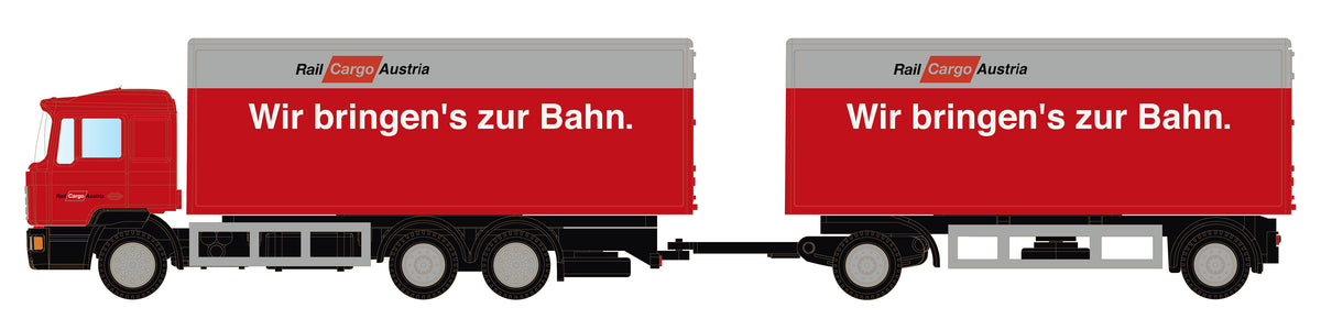 miNis MAN F90 3 Axle Double Trailer Rail Cargo Austria LKLC4608