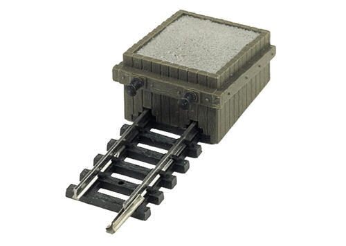 Minitrix Wood Buffer Stop on 50mm Straight Track M14976