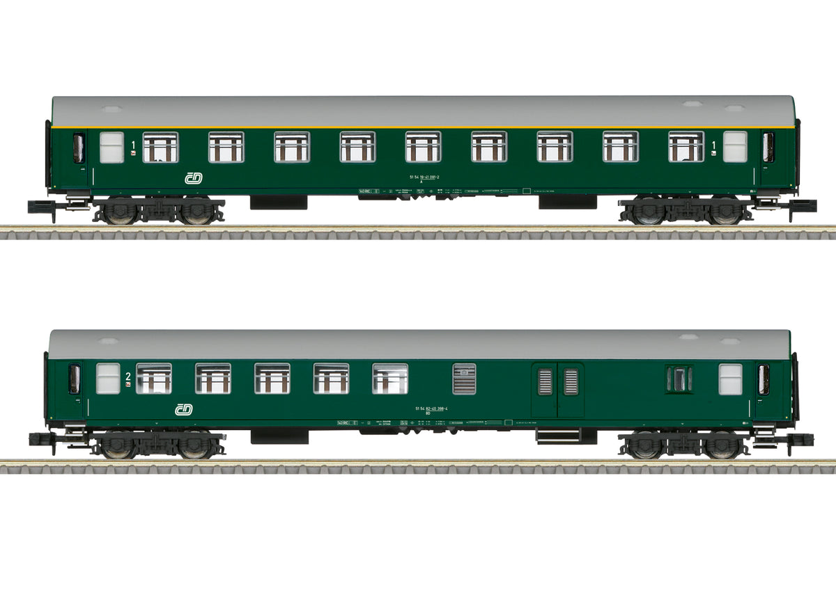 Minitrix CD Y/B Express Passenger Coach Set (2) V M18251