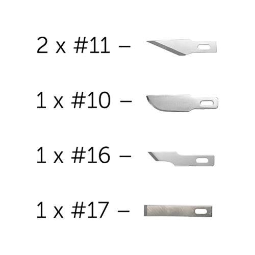 Modelcraft Assorted Blades (5) for No.1 Handle MCPKN1705