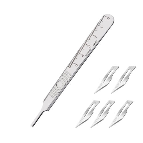 Modelcraft Swann-Morton No.3 Scalpel Handle & No.10A Blades (5) MCPKN9210 - Cutting & Sanding Tools
